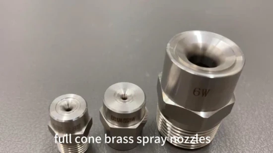 Cooling Cleaning Stainless Steel Brass Full Cone Water Jet Spray Nozzle